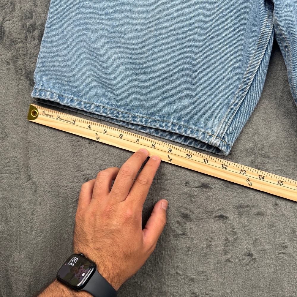 Vintage Route 66 Relaxed Fit Denim Shorts Mens 36 Light Wash Blue Cotton Kmart - Picture 3 of 12